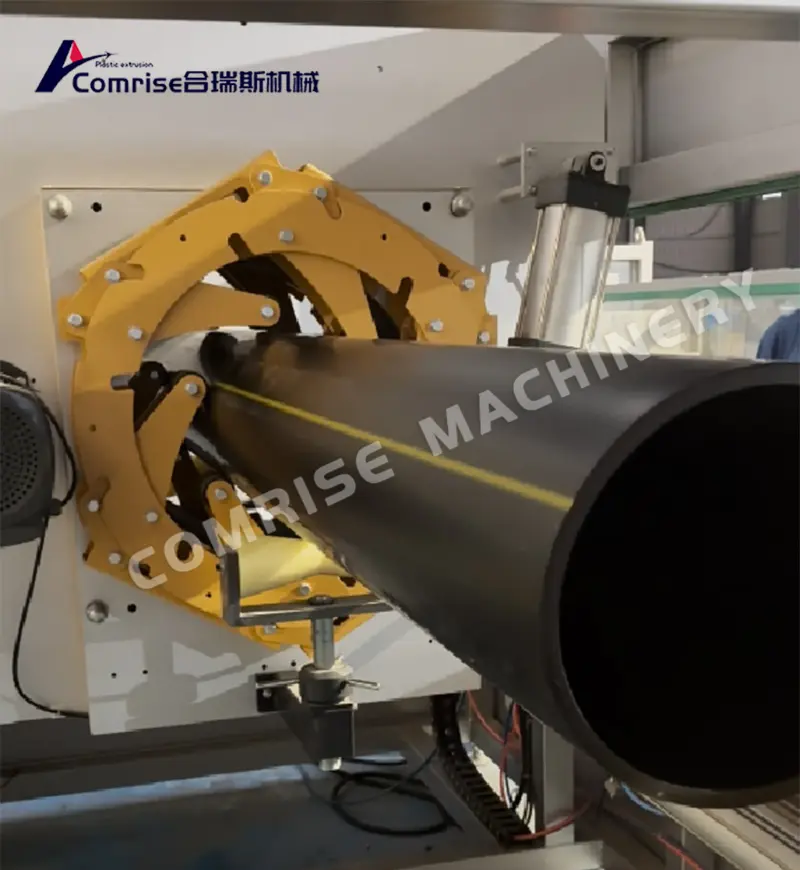 Proef met 200-500 mm HDPE-buismachine voltooid naar tevredenheid van de klant Proef met 200-500 mm HDPE-buismachine voltooid naar tevredenheid van de klant